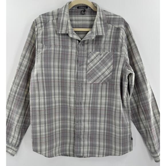 Toad & Co Men's Plaid Button Down Active Sport Shirt Hiking Casual Performance M - Picture 1 of 11